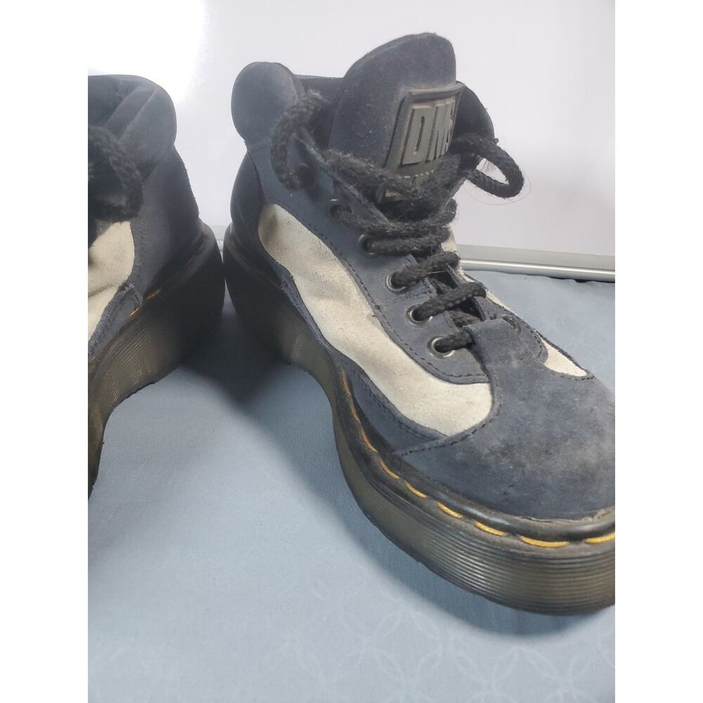 Vintage Dr. Martens 8592 Blue Suede Y2K Platform Boots Women Size 4 - Picture 4 of 16